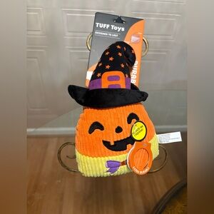 Jmle  tuff 11” Long Candy Corn Dog Toy   With Squeaker